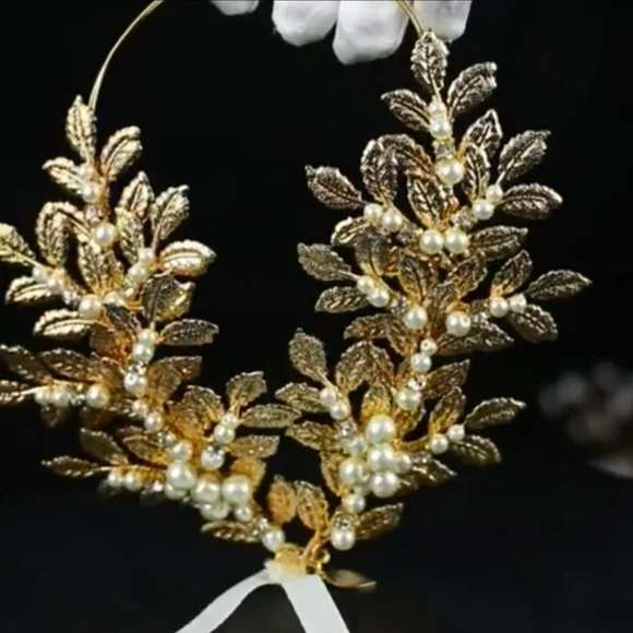 🆕 🚨2 article🚨Leaf Crown with ribbon & Arm Cuff - Picture 5 of 13